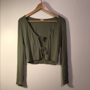 Wilfred Free Tie-Front Long-sleeve Top